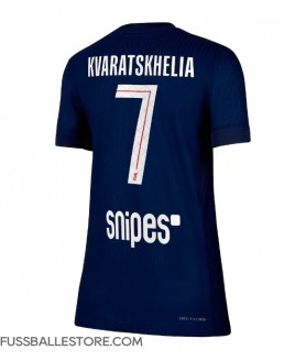 Günstige Paris Saint-Germain Khvicha Kvaratskhelia #7 Heimtrikot Damen 2025-26 Kurzarm